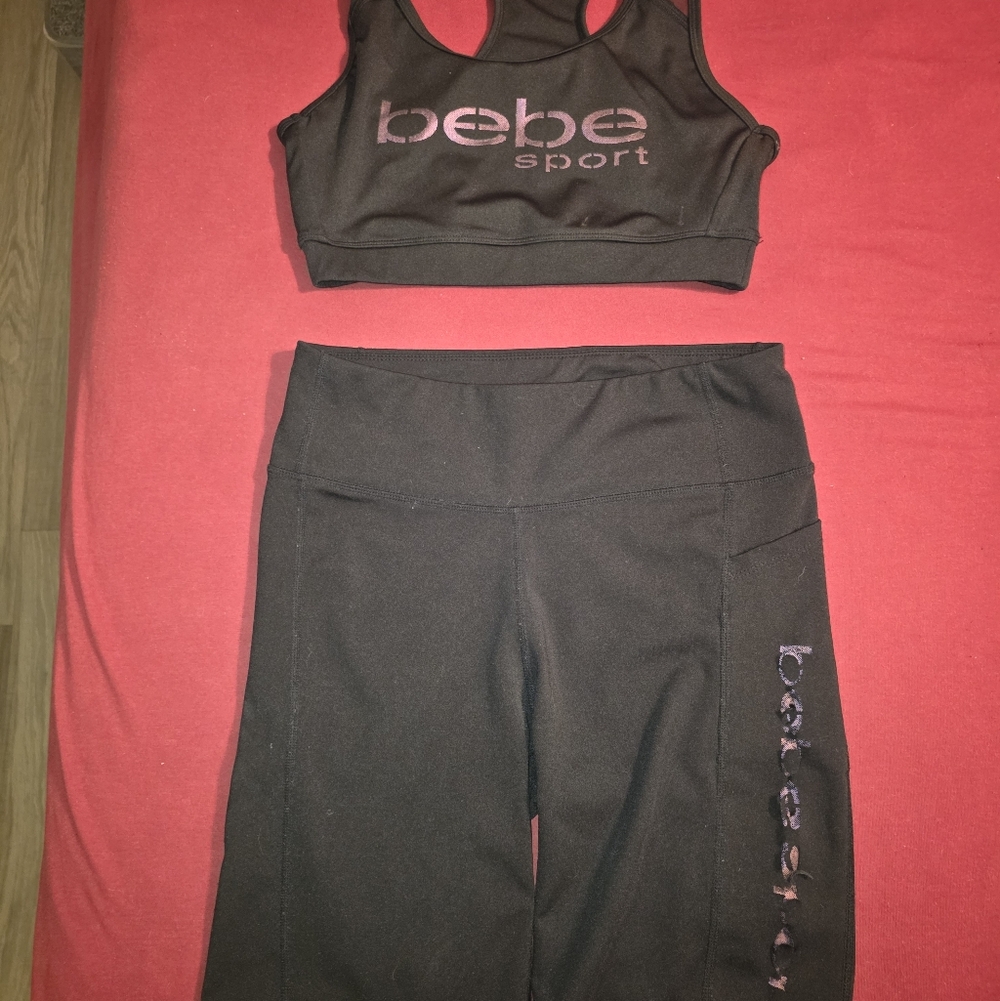 Bebe Sport Black Activewear Set